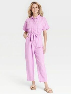 Universal Thread Lavender Utility Jumpsuit Boilersuit Size 6 Women's